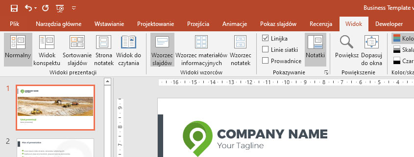 Szablon, wzorzec prezentacji PowerPoint